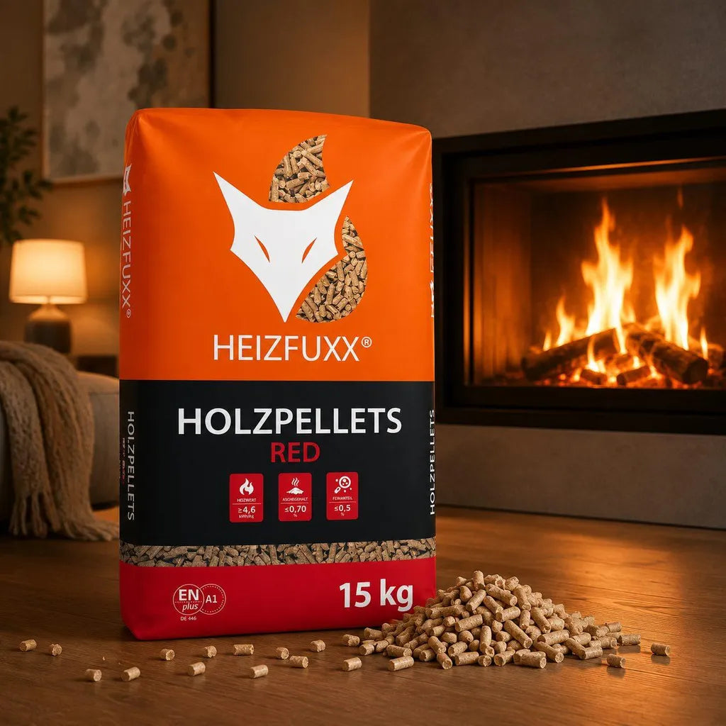 Heizfuxx Red Hartholz Pellets 975 kg – ENplus A1 | Holzpelletsexpress