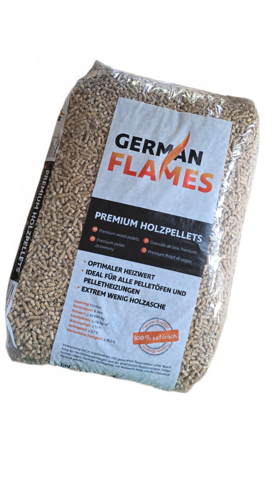 Nadelholz Pellets Premium "GermanFlames" 990 kg – ENplus A1 | Holzpelletsexpress