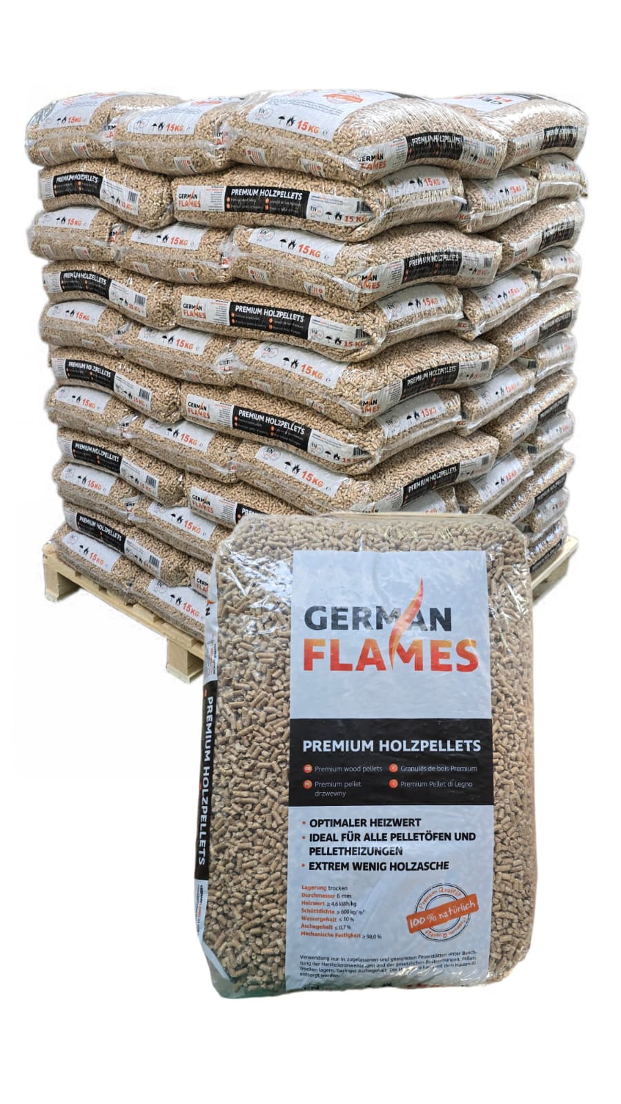 Nadelholz Pellets Premium "GermanFlames" 990 kg – ENplus A1 | Holzpelletsexpress